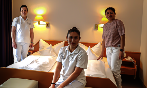 [Translate to English:] Housekeeping Team im Hotel Rose Baiersbronn Schwarzwald
