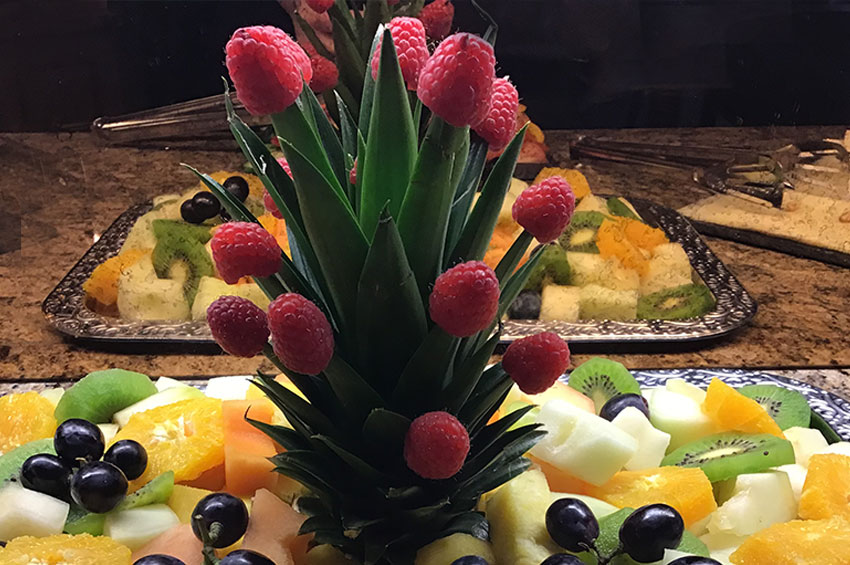 Obst-Dekoration zum Frühstück im Hotel Rose in Baiersbronn
